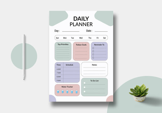 Daily Planner Template Layout