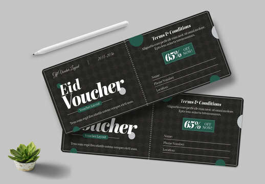 Eid Gift Voucher Template Layout