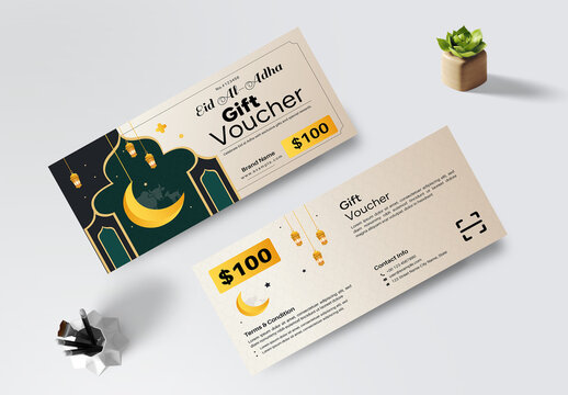 Modern Eid Al Adha Gift Voucher Design