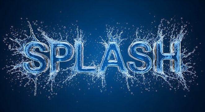 Creative Water Splash Text Effect For Fresh Summer Branding