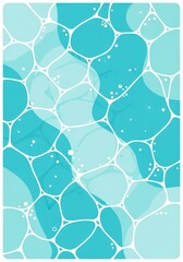 Obraz premium Abstract Turquoise Water Ripple Pattern Background for Summer Pool and Spa Design Illustration
