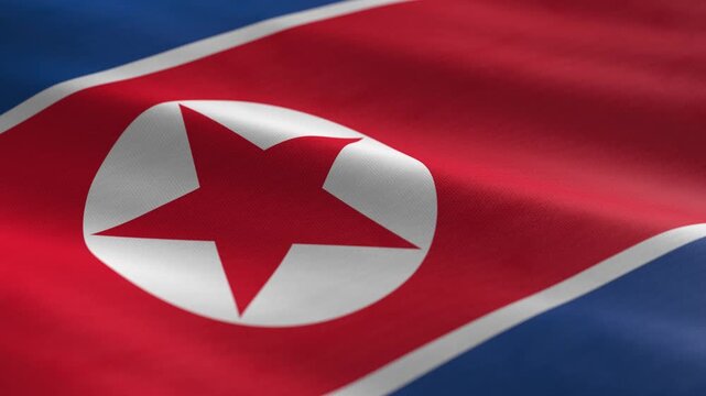 North Korea - waving flag loop