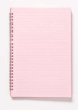 An empty pink notebook paper publication diary page.