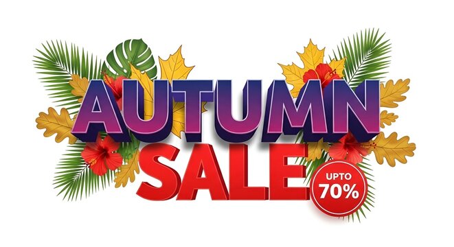 Vibrant Autumn Sale Discount Event Flyer