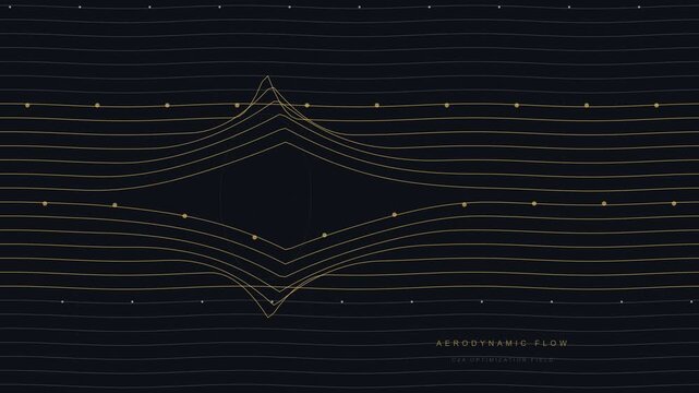 Aerodynamic Flow Field Lines Cycling CFD Visualization Loop 4K Motion Background