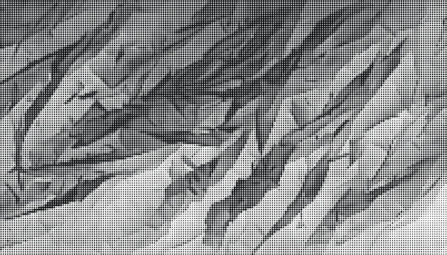 Gray abstract illustration of crumpled paper with sharp folds and creases