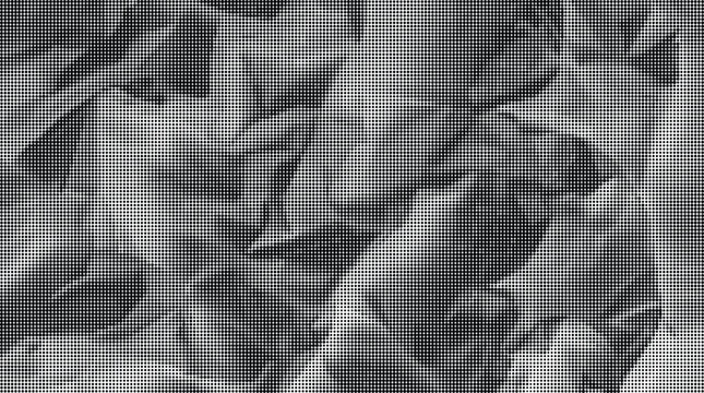 Crinkled fabric with textured folds and creases on transparent background