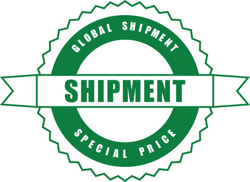 Global shipment special price green seal highlighting an attractive worldwide delivery cost for customers