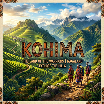 Kohima Nagaland India Land of the Warriors Terraced Fields and Hills