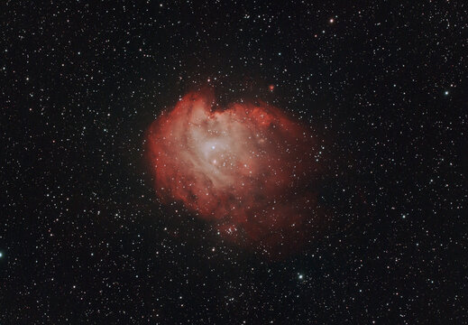 Monkey Head Nebula NGC 2174 with starry background