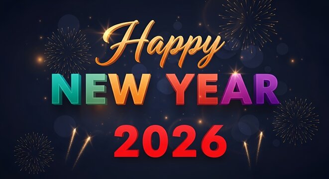 Elegant Happy New Year 2026 Celebration