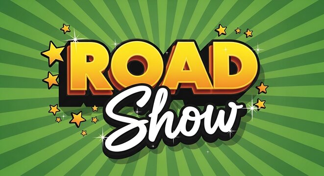 Exciting Road Show Event Banner Background