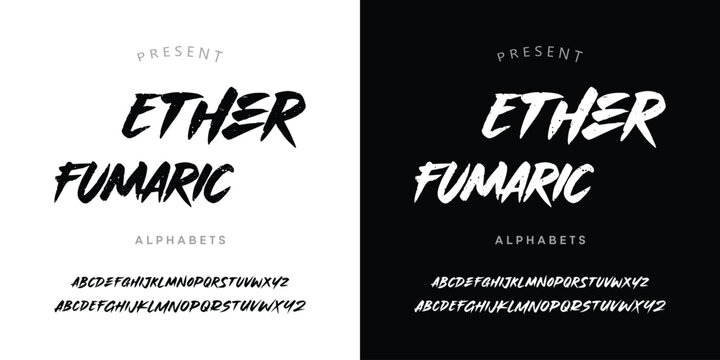 Ether Fumaric Alphabet Font