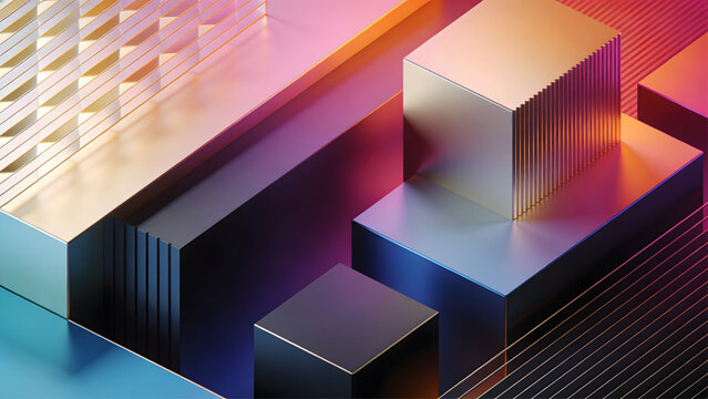 abstract background with colorful squares