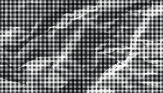 Crumpled Plastic Sheet with Wrinkles and Folds on Surface Closeup