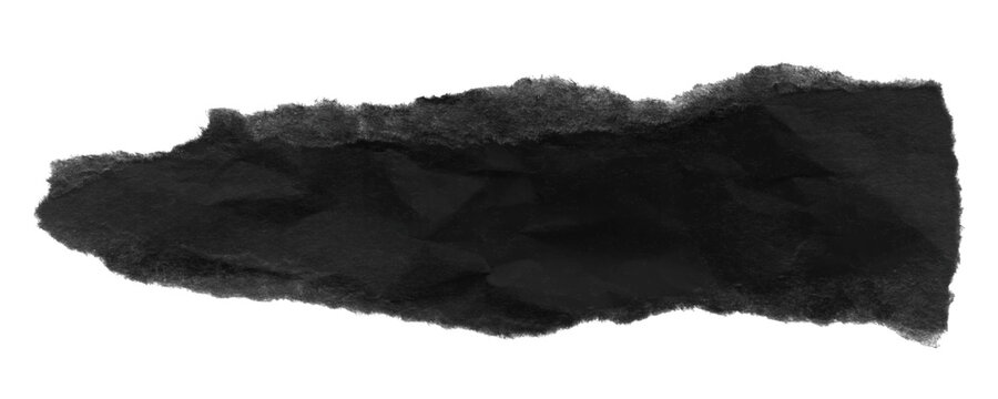 Torn Black Paper with Wrinkles