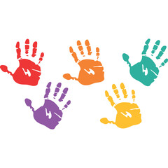 Fototapeta premium Handprint Paint Illustration