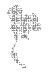 Obraz premium Abstract maze pattern design illustration