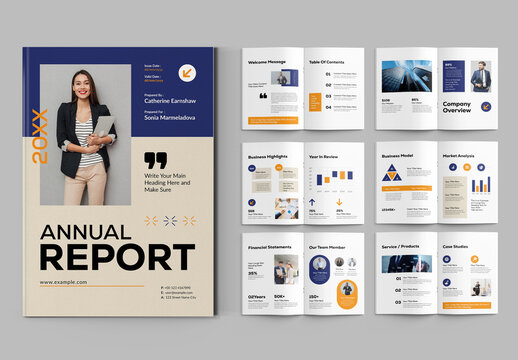 Annual Report Brochure Template Layout