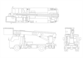 A telescopic boom truck is a heavy-duty vehicle that is extremely useful for working at heights © R36 SE