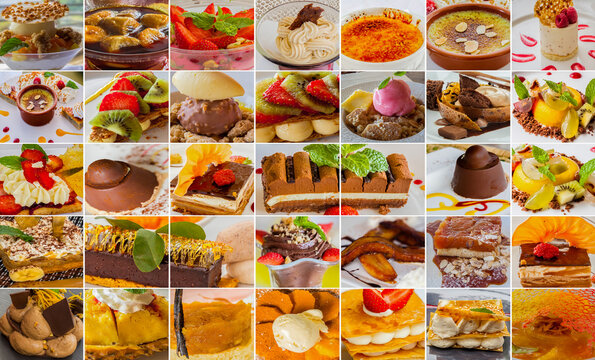 Collage de desserts 
