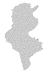 Obraz premium Complex maze design with intricate paths