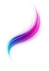Obraz premium Abstract Glowing Neon Wave of Light Lines in Blue Purple and Pink Gradient Isolated on White Background