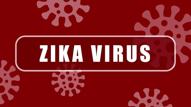 Zika Virus Alert Animation | Mosquito Disease Warning Motion Background