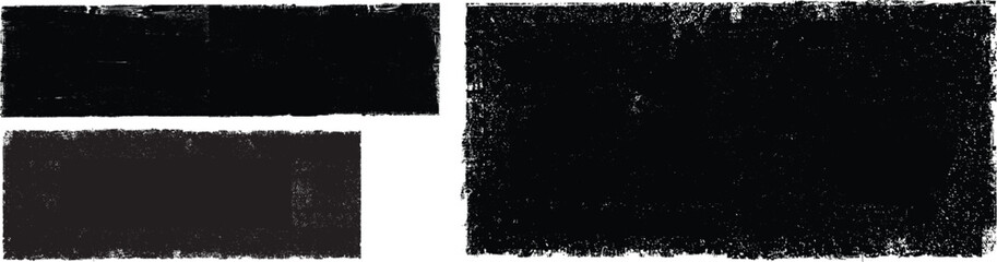 Plakat Grunge brush stroke banner with rough edges - abstract paint stroke for typography overlay. Bold brush stroke strip for web header or cover design. Textured element for design template , social media.