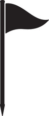 corner flag silhouette, isolated object © Hasher