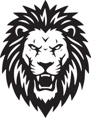 Obraz premium Fierce Lion Face Mascot Vector Logo