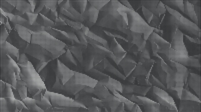 Crinkled gray paper texture fills the frame with sharp folds.