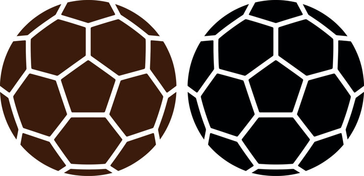 Two classic soccer balls side by side