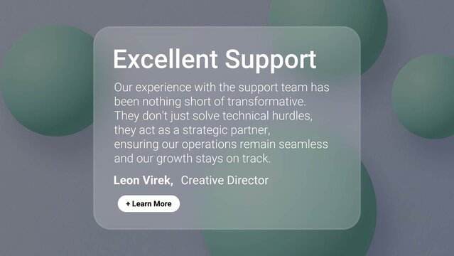 Support Testimonial Ui Card