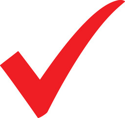 A simple red check mark icon for business and web design Vector © Vector Studio
