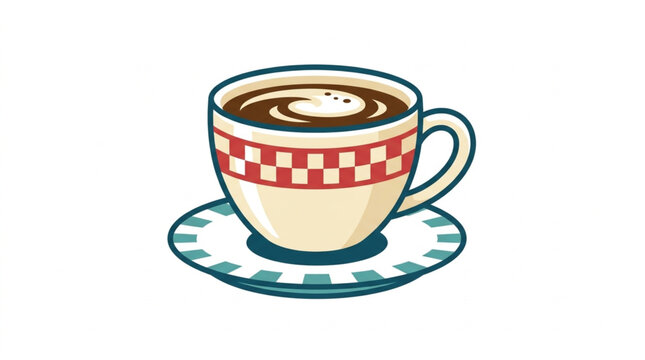 A Hot Cup of Coffee on a Saucer.