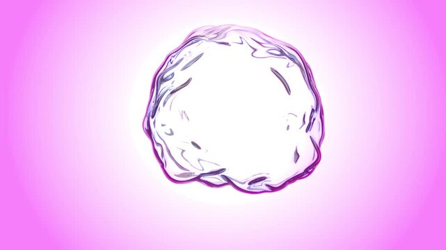 Transparent glass sphere on light pink bg able to loop endless 4k