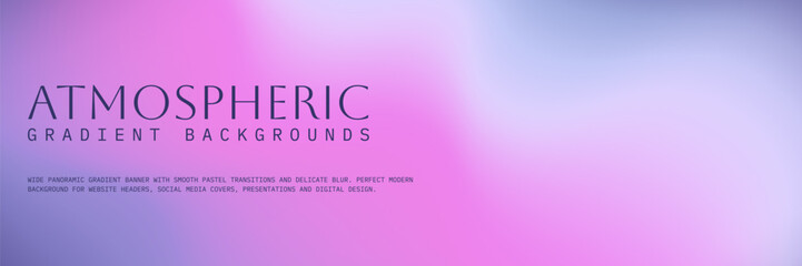 Naklejka premium Soft lavender gradient background with purple and pink watercolor haze, pastel blue details and simple calming bg. Lavender gradient background looks dreamy.