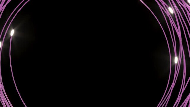 Pink optical fiber circle round led lights tech bg 4k