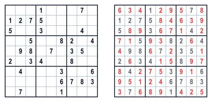 Sudoku puzzle grid showing solved and unsolved sections  