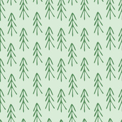 Fototapeta premium Minimal Forest Tree Seamless Pattern