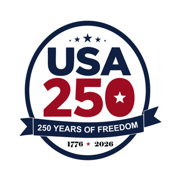 USA 250 Years of Freedom Independence Day Patriotic Banner Design