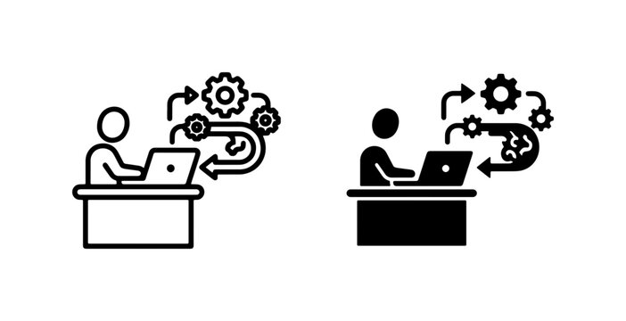 Workflow Automation Icons, Process Optimization Icons, Business Efficiency Icons, System Management Icons, 2 Icons