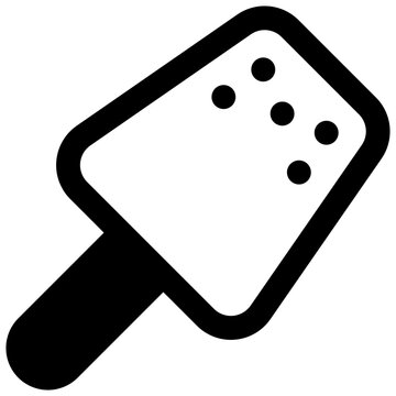 Ice buko. Outlined stroke vector icon with black-filled details. 