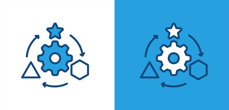Motivation icon, with light and dark background.