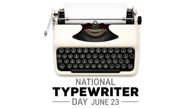 vector graphic of national typewriter day good for national typewriter day celebration. flat design. flyer design. flat illustration.