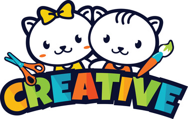 Fototapeta premium Creative Children's Workshop Branding Vector