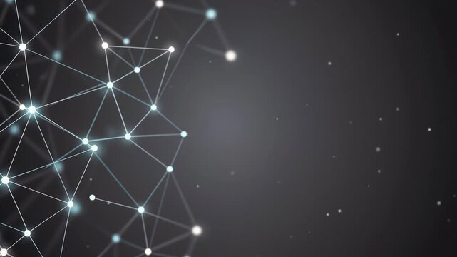 Minimal White Neural Mesh. Abstract AI Neural Network Background. 
