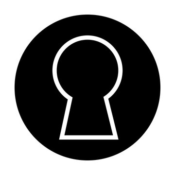 Keyhole vector icon. Lock illustration sign. Key symbol or logo.