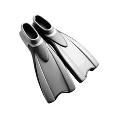 Swimming flipper pair illustration in monochrome halftone style isolated on light background, diving and snorkeling concept. © Ксения Раневская